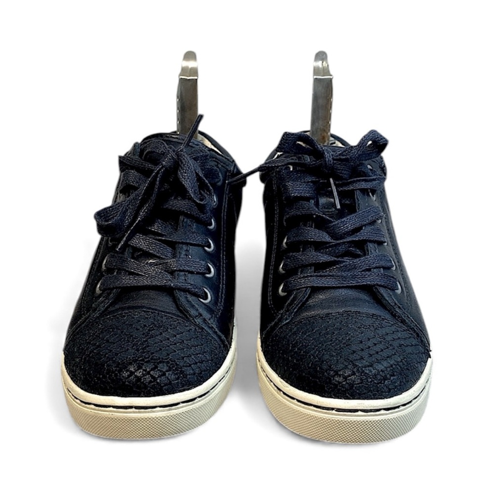UGG Leather Snakeskin‑Texture Lace‑Up Sneakers Women’s 8